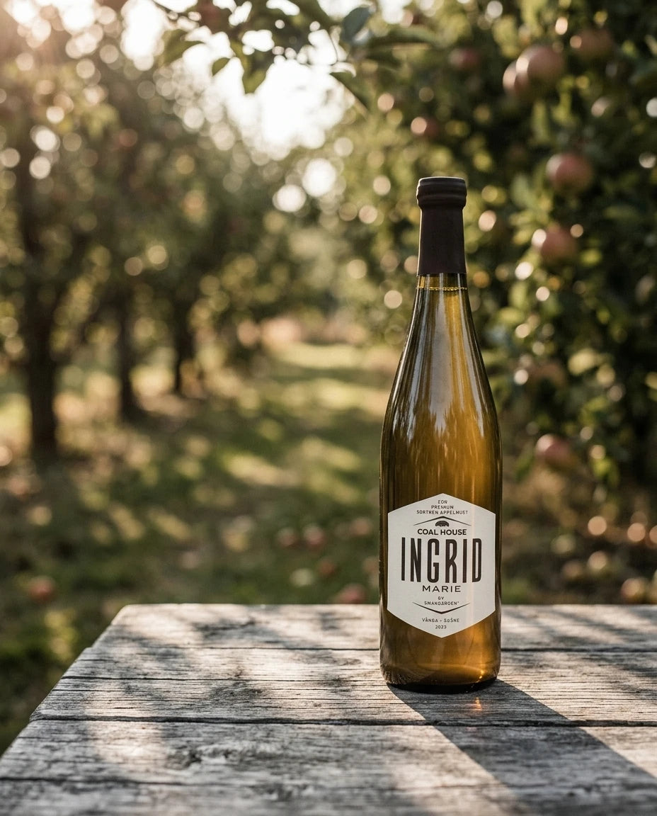 Premium bottled apple juice — Akvavit Orchard Lifestyle | Generated by Modelize